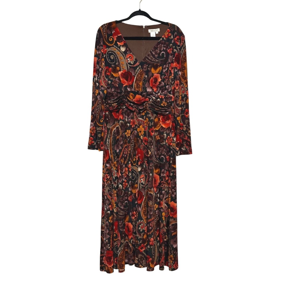 Coldwater Creek Gothic Fairy Grunge Y2K Midi Dress Women 16 Dark Cottagecore
